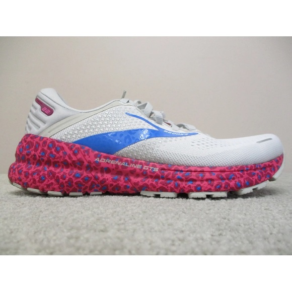 Brooks Shoes - Brooks Shoes Womens 8 Adrenaline GTS 22 Running Workout Comfy White Pink Leopard